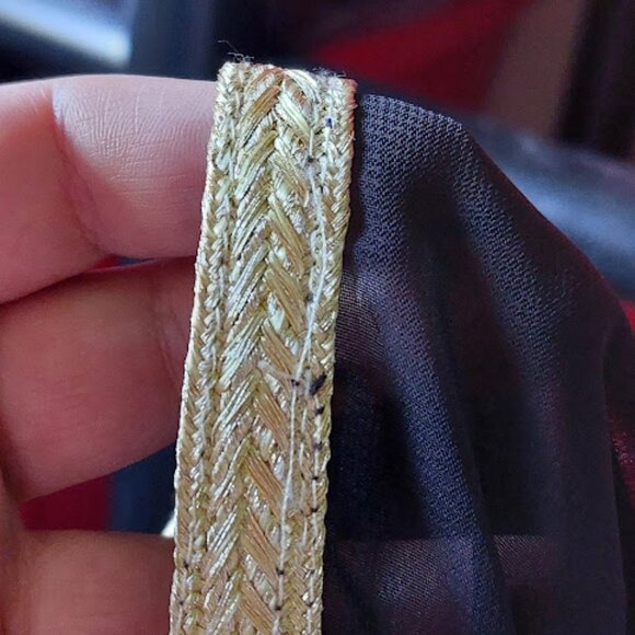 Black Caftan Style Blouse Fits 1X NEW NWT - Picture 7 of 8